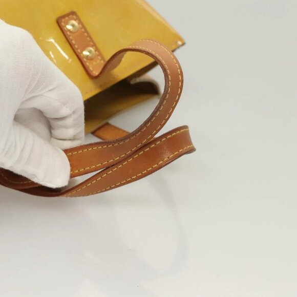LOUIS VUITTON Monogram Vernis Reade PM Hand Bag Beige M91334 LV Auth ti3294 - Picture 8 of 16